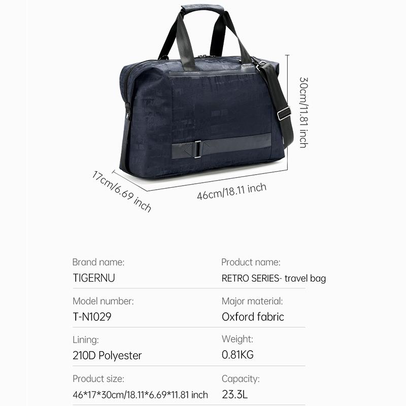 Tigernu Оксфорд водонепроницаемые мужские дорожные сумки емкостью 23,3 л спортивные сумки уличные дорожные сумки спортивная сумка мужские сумки ретро серии