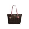 Сумка-тоут женская Gallery 32 Classic Monogram Print Leather Tote Bag, темно-коричневый, пыльно-розовый 79609-IMRSH