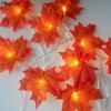 Garland String Light Battery Operation Red Maple Leaf Thanksgiving Decor Lamp Fairy String Light for Home Holiday Party Lighting