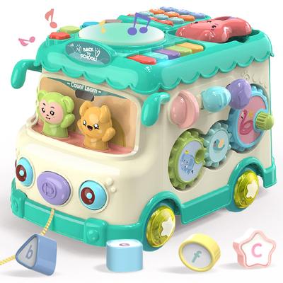 Игрушечная машинка Jecimco Музыкальный автобус Многофункциональная детская игрушка FittingShaping Box Развивающая игрушка для младенцев и детей Раннее развитие Обучение кончиков пальцев