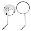 10MM Universal Motorcycle 10mm Chrome Side Rear View Round Mirrors View Rearview Mirror Round