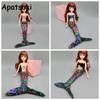 Dolls Dress For Barbie Doll Gown Skirt Fashion Clothes For Barbie Dollhouse Sequin Mermaid Tail Dresses Toy 1/6 Doll Accessories