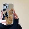Korean Cute Cartoon Cat Mirror Phone Case For iPhone 15 Pro Case iPhone 14 11 12 13 Pro Max X XS XR Shockproof Love Heart Cover
