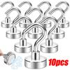 10PCS Powerful Magnetic Hooks Heavy Duty Key Hooks Durable Suction Storage Hooks  Home Kitchen Bar