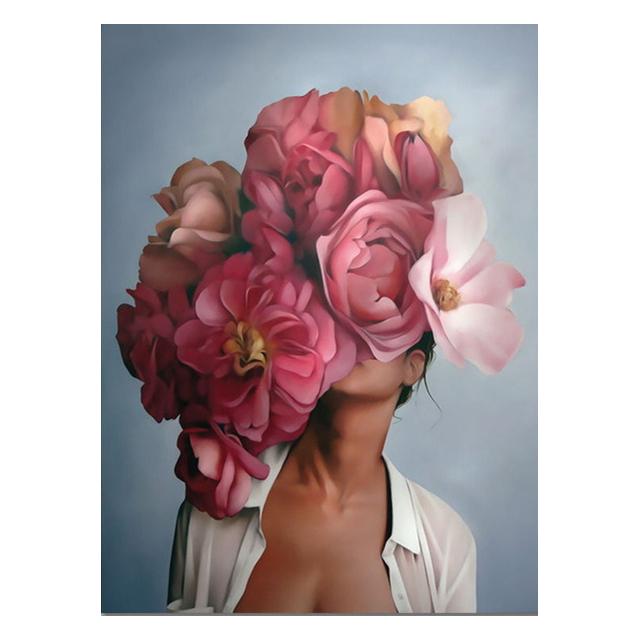 40x50cm Oil Painting By Numbers Flower Women DIY Paint By Numbers Girl On Canvas Home Decoration Diy Frame Digital Painting