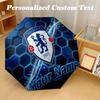 Автоматически складывающийся зонт с 8 ребрами, принт Chelsea FC, индивидуальное имя, текст, портативный дождевик