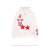 Unisex Streetwear Hooded Zip-Up Sweatshirt With Star Print Loose Fit 2026 Casual Outerwear
