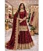 Женский Болливудский Нарядный Топ-кроп для Вечеринки, Свадьбы, Дизайнерский Индийский Набор Сальвар Камиз Топ Лехенга Дупатта