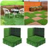 30x30cm Splicing Flooring Green Plastic Artificial Turf Grass Rug Suspended Lawn Flooring Decor 3cm High