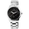 Montre - EXCELLANC - EX0490 - Bracelet Métal Argenté - Cadran Noir - Mouvement Quartz PC21