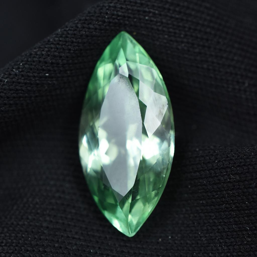 Sapphire 8.65 Ct Natural Bluish Green Marquise Stunning Certified Gemstone