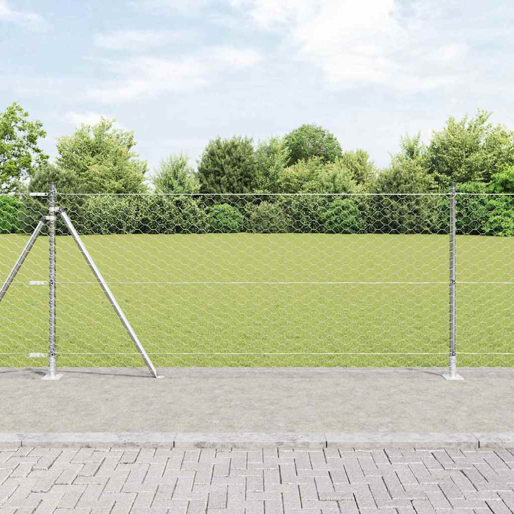 Welded Wire Fence with Concrete Foundation 10 x 0.8 m (W x H)