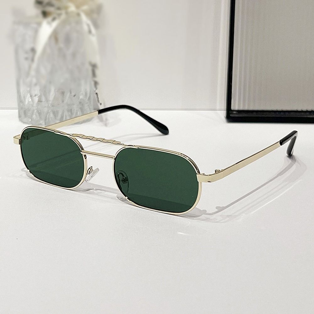 Модные маленькие солнцезащитные очки с металлической оправой, защита от УФ-лучей, очки в стиле хип-хоп 90-х, очки для пляжа/путешествий/уличной одежды для женщин и мужчин