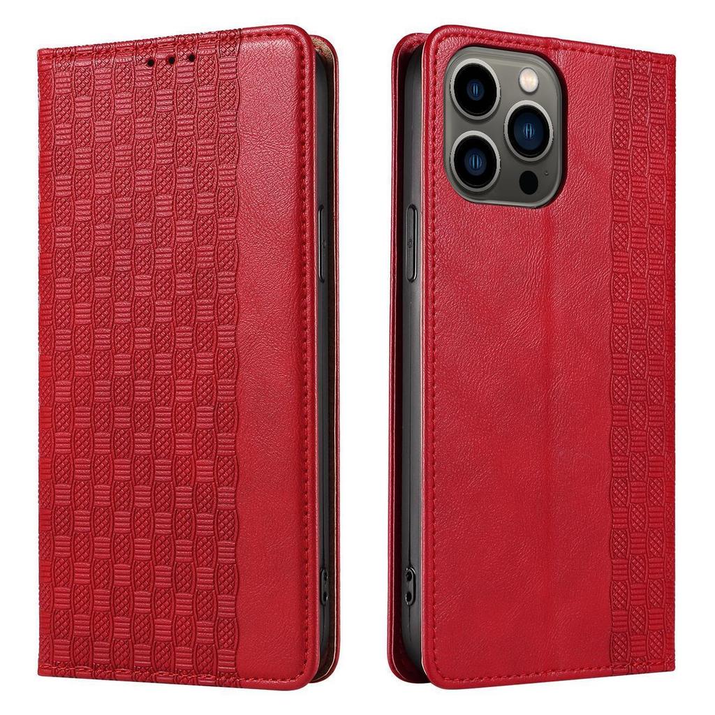 Samsung Galaxy S23+ Magnetic Strap Wallet Case with Stand & Lanyard - Red Cover