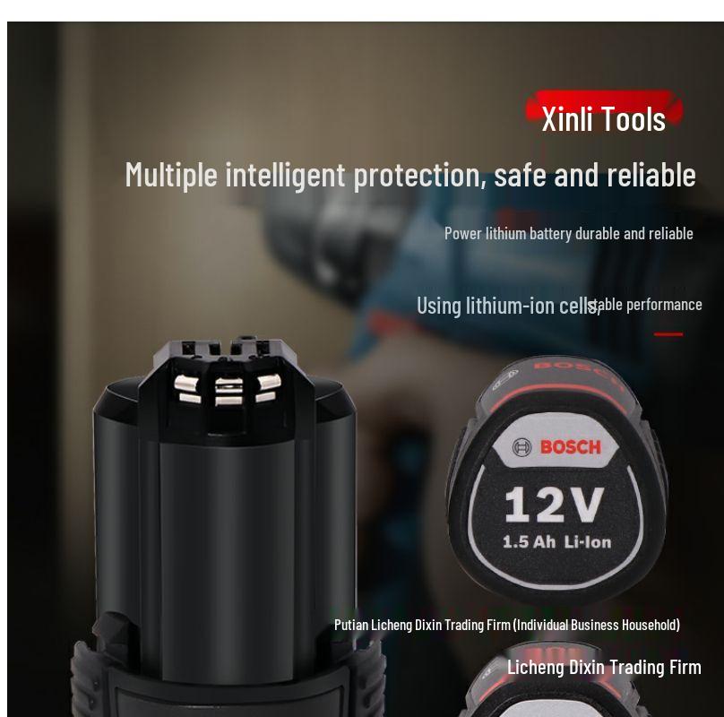 Литиевая батарея и зарядное устройство Bosch 12 В для электроинструментов GSR/GDR 10,8 В