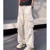 Casual Pants Men's Spring Summer Retro Loose Wide-leg Straight Paratrooper Long Pants
