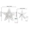Merry Christmas LED Glowing Star Night Light Christmas Tree Top Ornaments Five-pointed Star Lamp