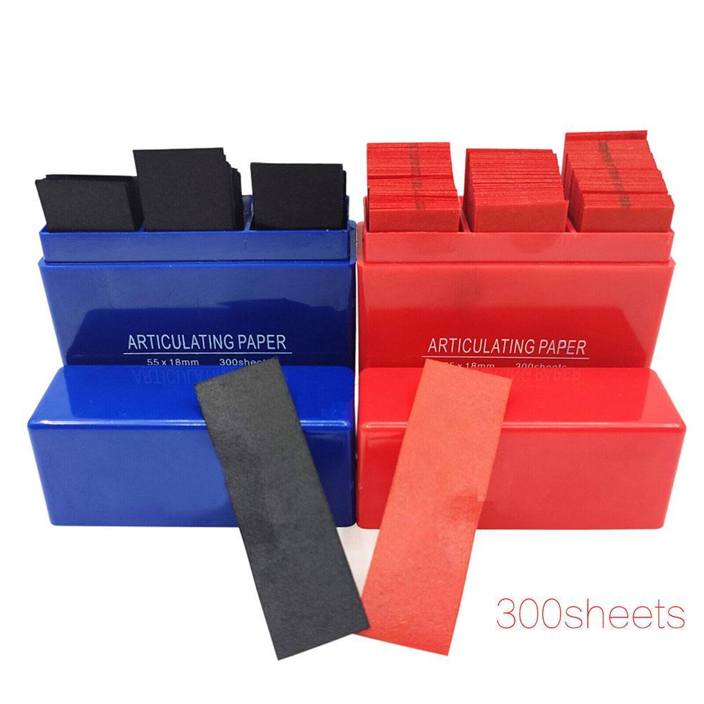 Новые высококачественные 300 листов/коробка стоматологической артикуляционной бумаги для зубов и полости рта стоматолога синие полоски полоски белого цвета J1M9