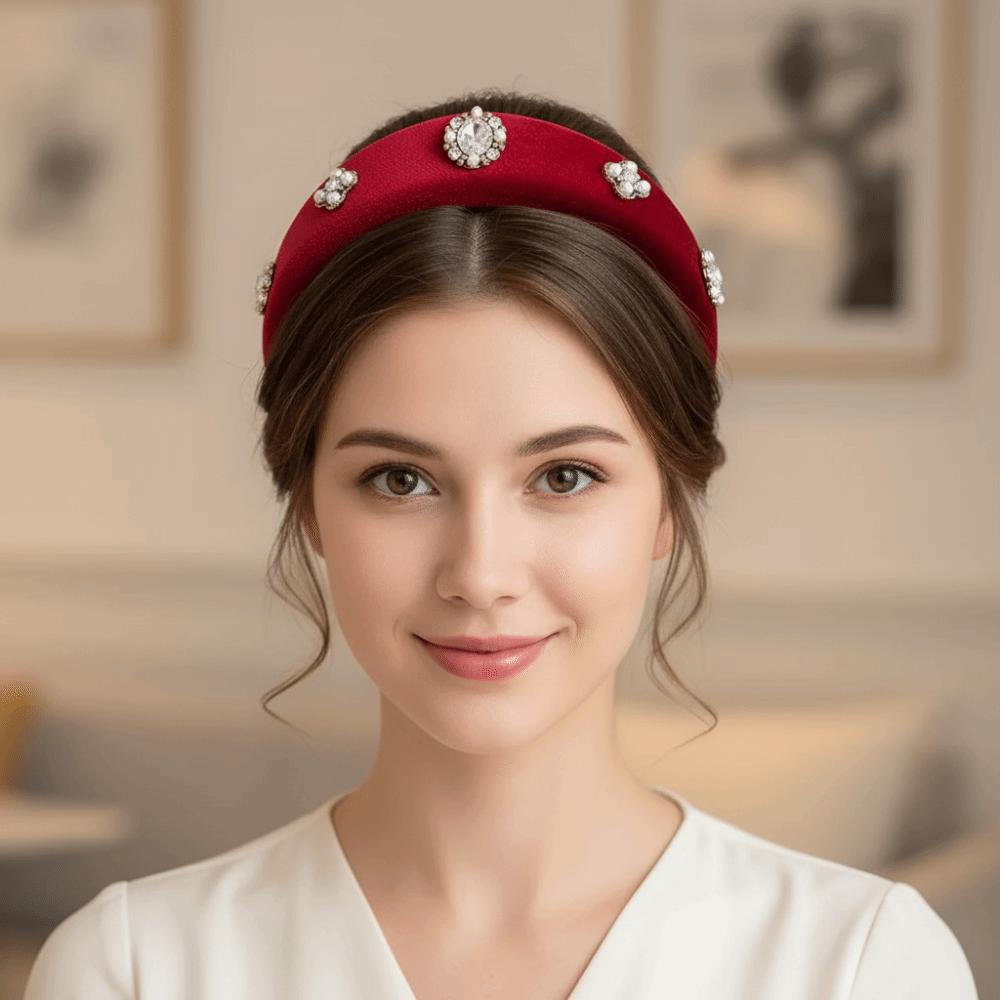Elegant Velvet Triangle Headband British Vintage Hair Accessories Simple Crown Hair Hoop  Women