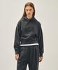 Marith + Franois Girbaud W Shadow Классический Логотип Окрашивание Укороченная Толстовка Угольный