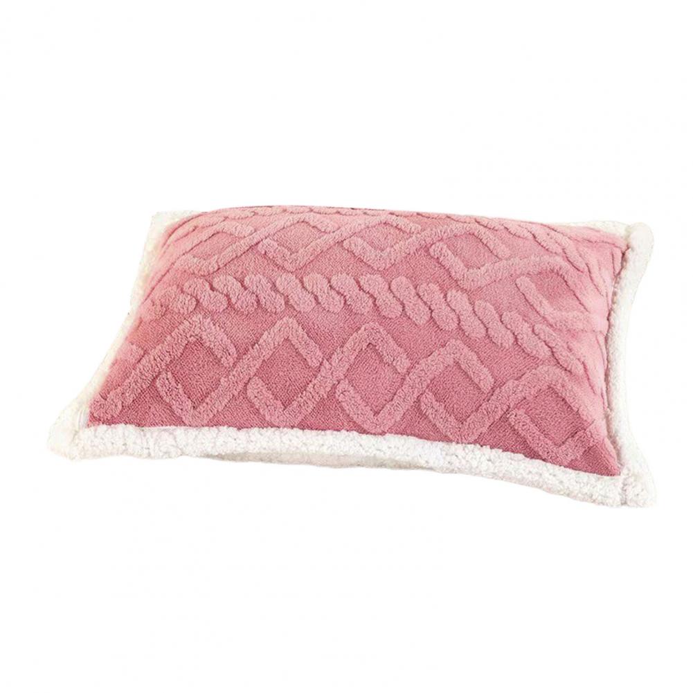 1 шт./2 шт. Стильный чехол на подушку Зимний теплый чехол на подушку Двусторонний пушистый наволочка Защита для подушки для украшения спальни