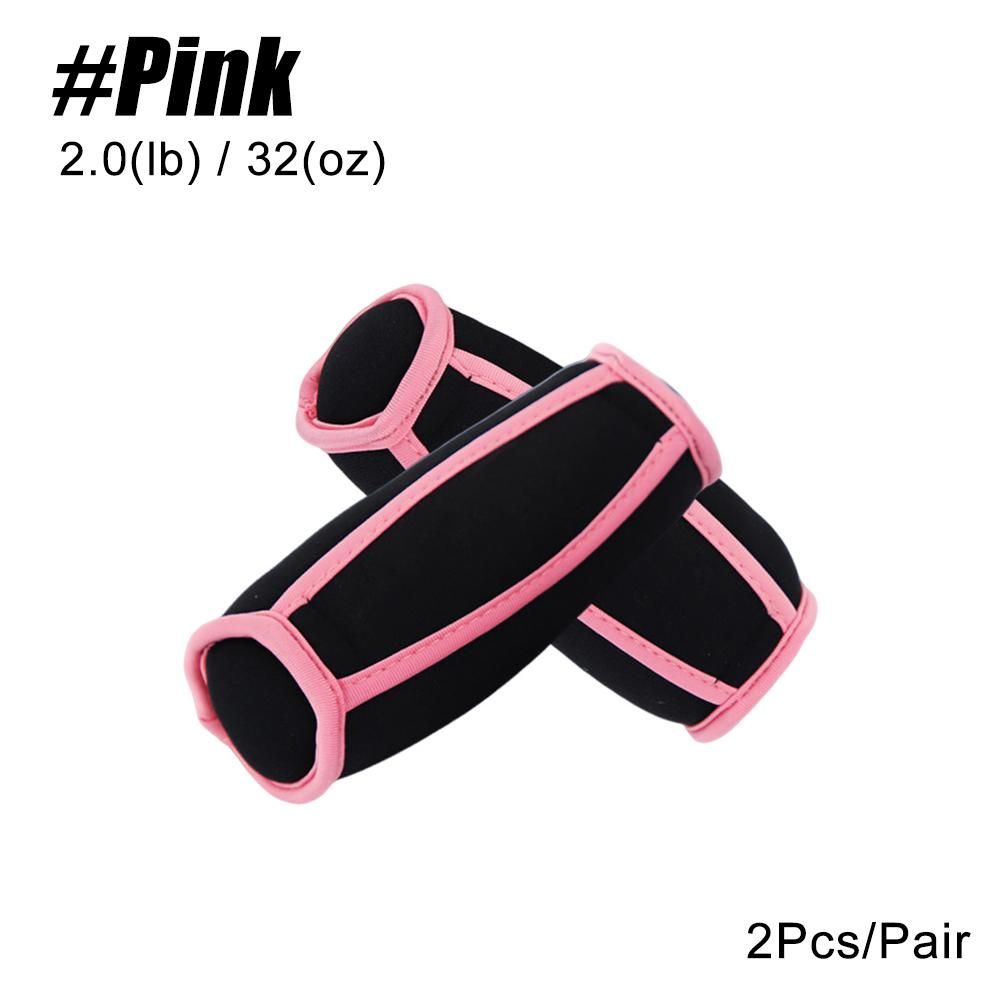 1Pair Wrist Support Soft Hand Weights Adjustable Straps - 2Lb 4Lb - Comfortable & Secure Weighted Neoprene Dumbbells With Straps