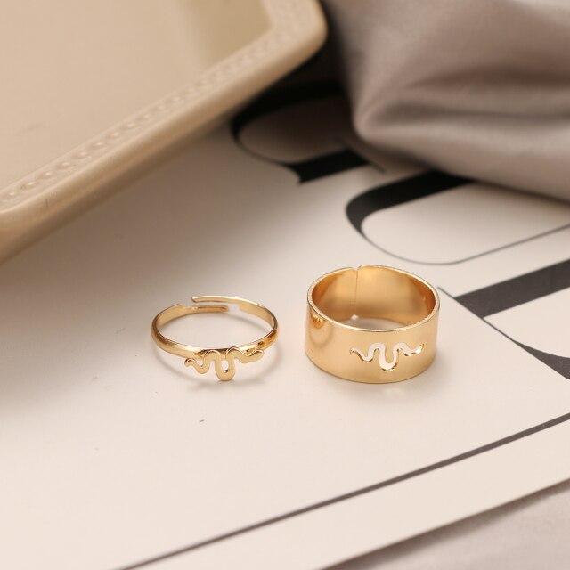 Модные золотые кольца с пламенем для женщин и мужчин, комплект колец для влюбленных пар, помолвка, свадьба, открытые кольца, ювелирные изделия