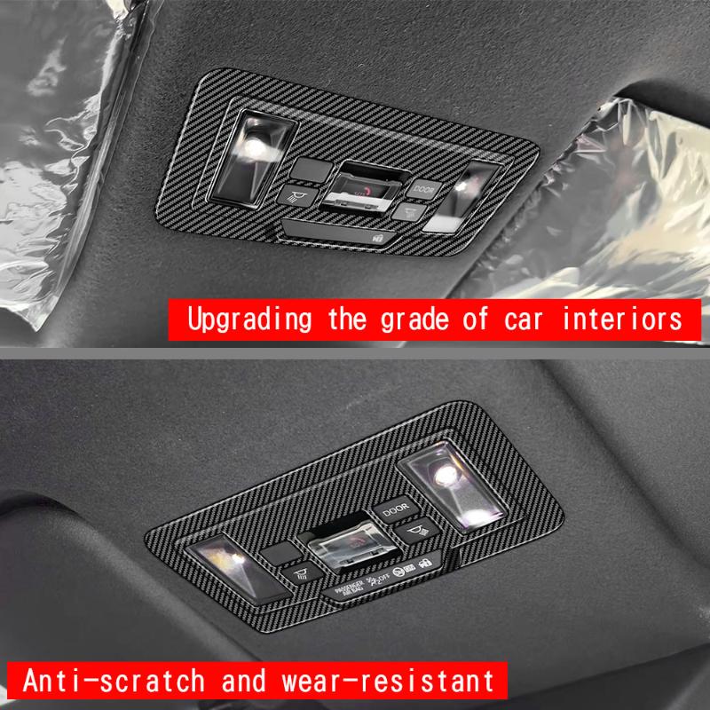 For Toyota FJ Cruiser 2026 ABS Carbon Fiber Car Roof Front Reading Light Frame Cover Trim Interior Car Accessories