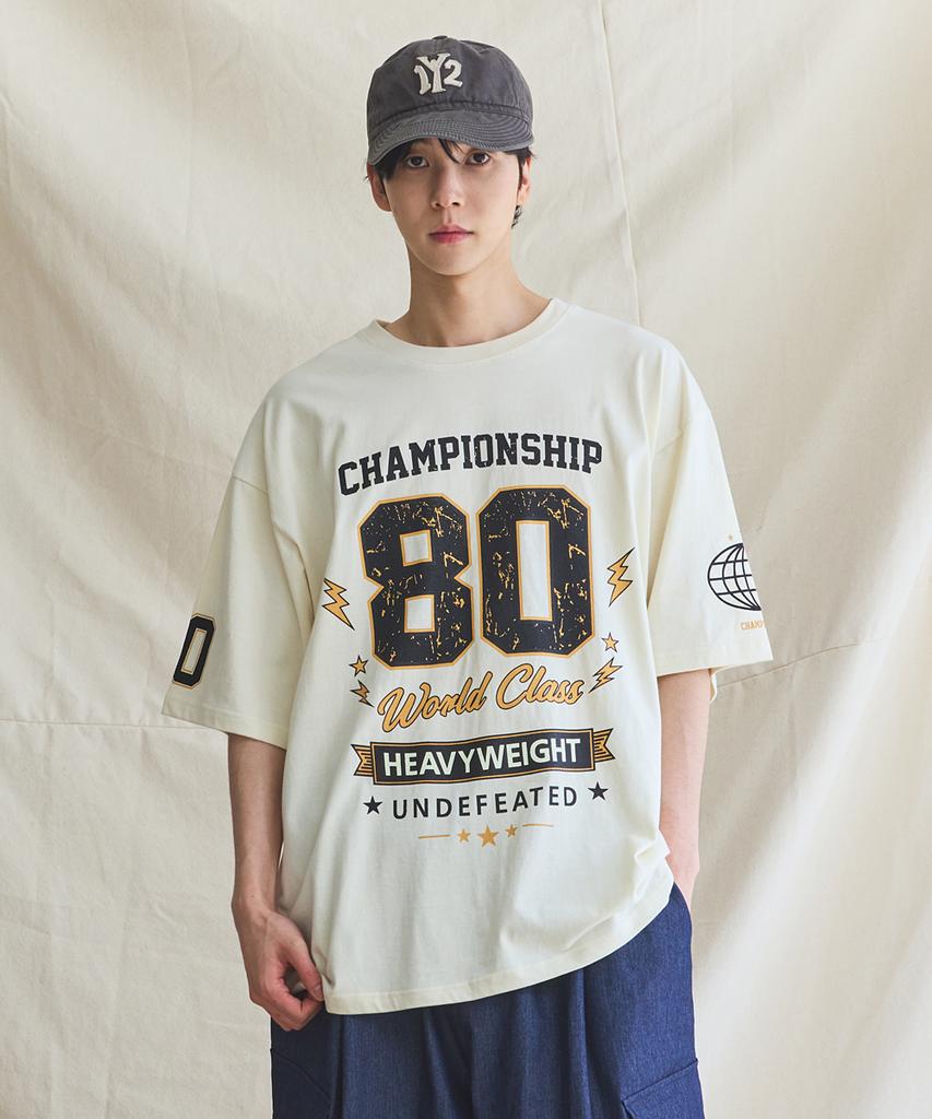 RUGGED HOUSE 20-Count Undefeated Heavy Short Sleeve Tee Cream