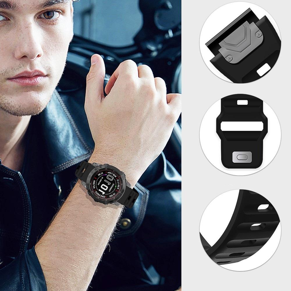 QuickFit Silicone Strap for Garmin Fenix 26mm, Black