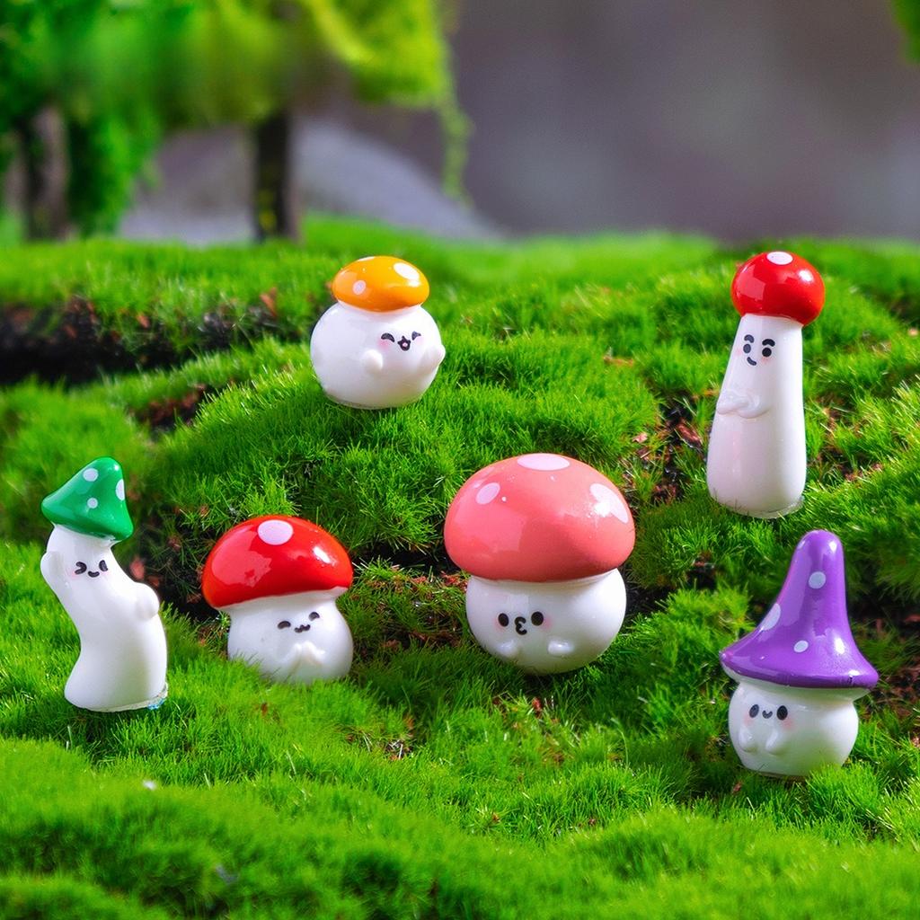 7 PCS Micro Landscape DIY Mushroom Decoration Set