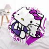 1 шт. Зонт-автомат Hello Kitty, фиолетовая тема - Компактный, 8 спиц, Прочный пластик и железо, Для ежедневного использования F010601
