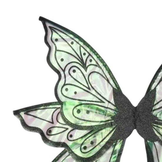 Fairy Wings for Girls Glitter Transparent Butterfly Wings Fairy Costume Halloween Angel Elf Dress Up Accessories for Masquerade Photography