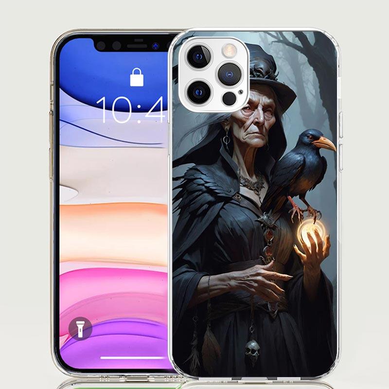 Halloween Moon Witch Horror Phone Case for Apple iPhone 17 Air 16 15 Plus 14 + 13 Mini 12 11 Pro Max 7 8 SE 16Max Soft Shell Cov
