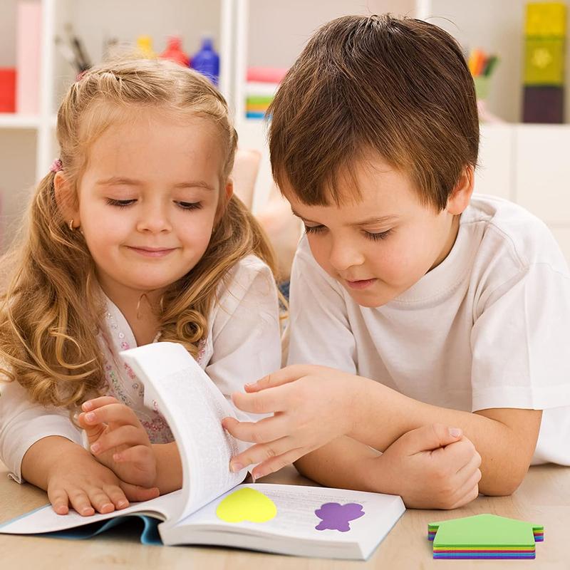 100sheet/set Sticky Notes Office and Study Notes Color Student Sticky Notes Tear-off Message and Note-taking Notebook TMZ