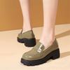 Большой размер 32-43 Лоферы Женские Натуральная кожа 2024 Весна Платформа Женская обувь Британский стиль Мода Школьная обувь Женская