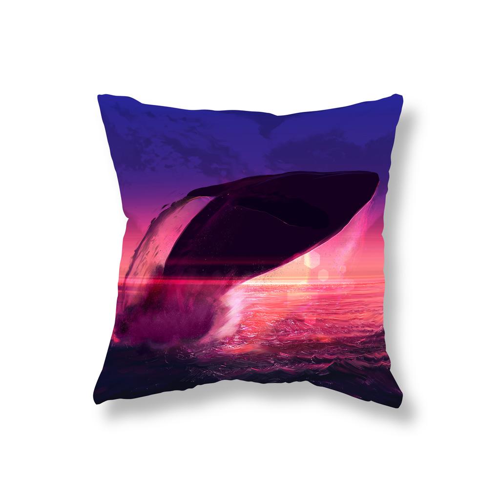 Милая наволочка с китом и косаткой, украшение для дивана, прикроватная тумбочка для офисного игрового стула, чехол для подушки, домашний декор, наволочка 45x45 см