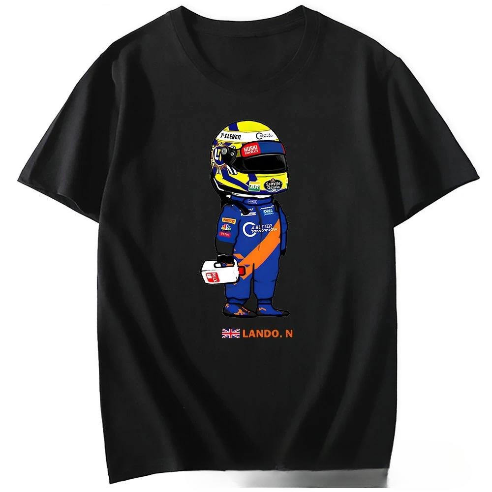 Футболка уличная мини F1 летняя мужская одежда женская с коротким рукавом кавайная футболка с изображением автомобильных гонок