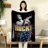 1PC Rocky Patterned Flannel Blanket Suitable For All Seasons For Home Decor Warmth And Comfort Gifts Holiday Present