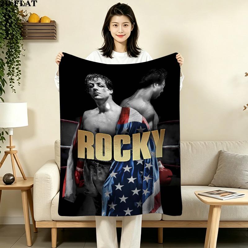 1PC Rocky Patterned Flannel Blanket Suitable For All Seasons For Home Decor Warmth And Comfort Gifts Holiday Present