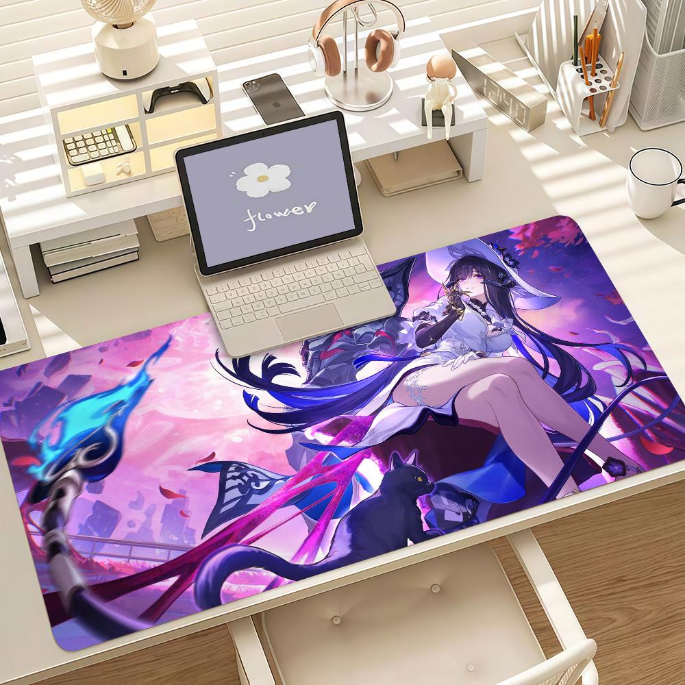 Игровой коврик для мыши Honkai Star The Dahlia с противоскользящей резиновой кромкой, уплотненный коврик для игрового стола ноутбука