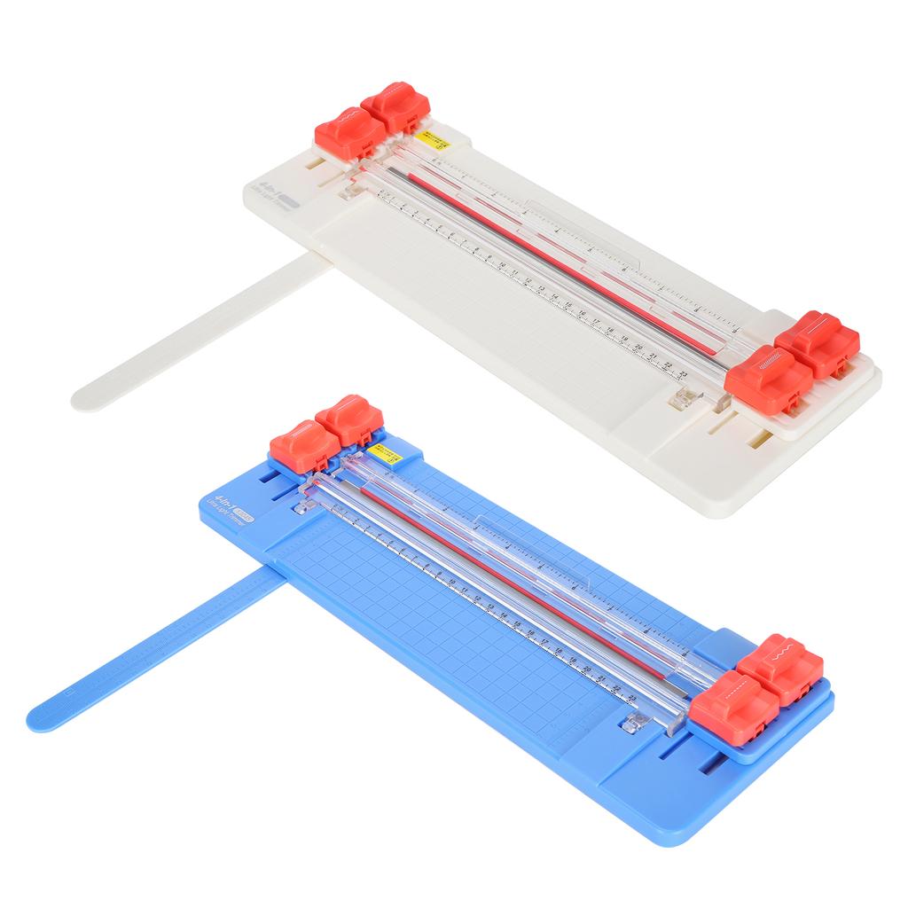 Резак для бумаги 4 в 1, портативный фототриммер с роликами, точками, прямой волнистой линией биговки