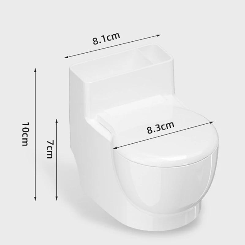 Creative Ashtray Toilet Shaped With Lid Bathroom Wall Mounted Detachable Ashtray Anti Drop Thick Desktop Ashtray Storage Box