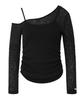 ZEROPLANET Sherry Layered Knit [Black]
