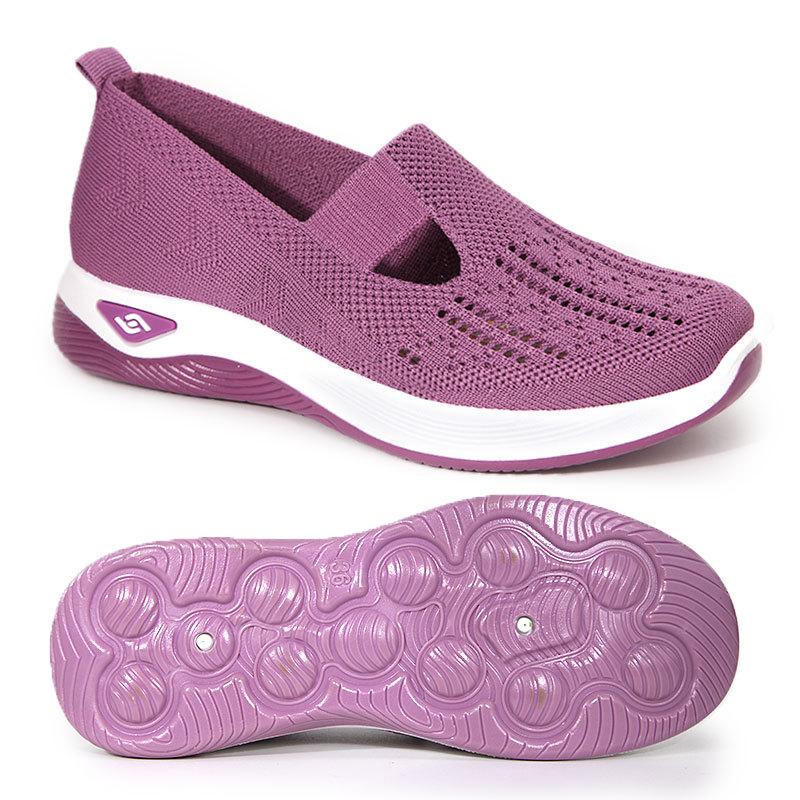 Mom Middle-aged and Elderly Summer Breathable Comfortable Single Soft Sole Casual One-pedal Mesh Childrenshoes