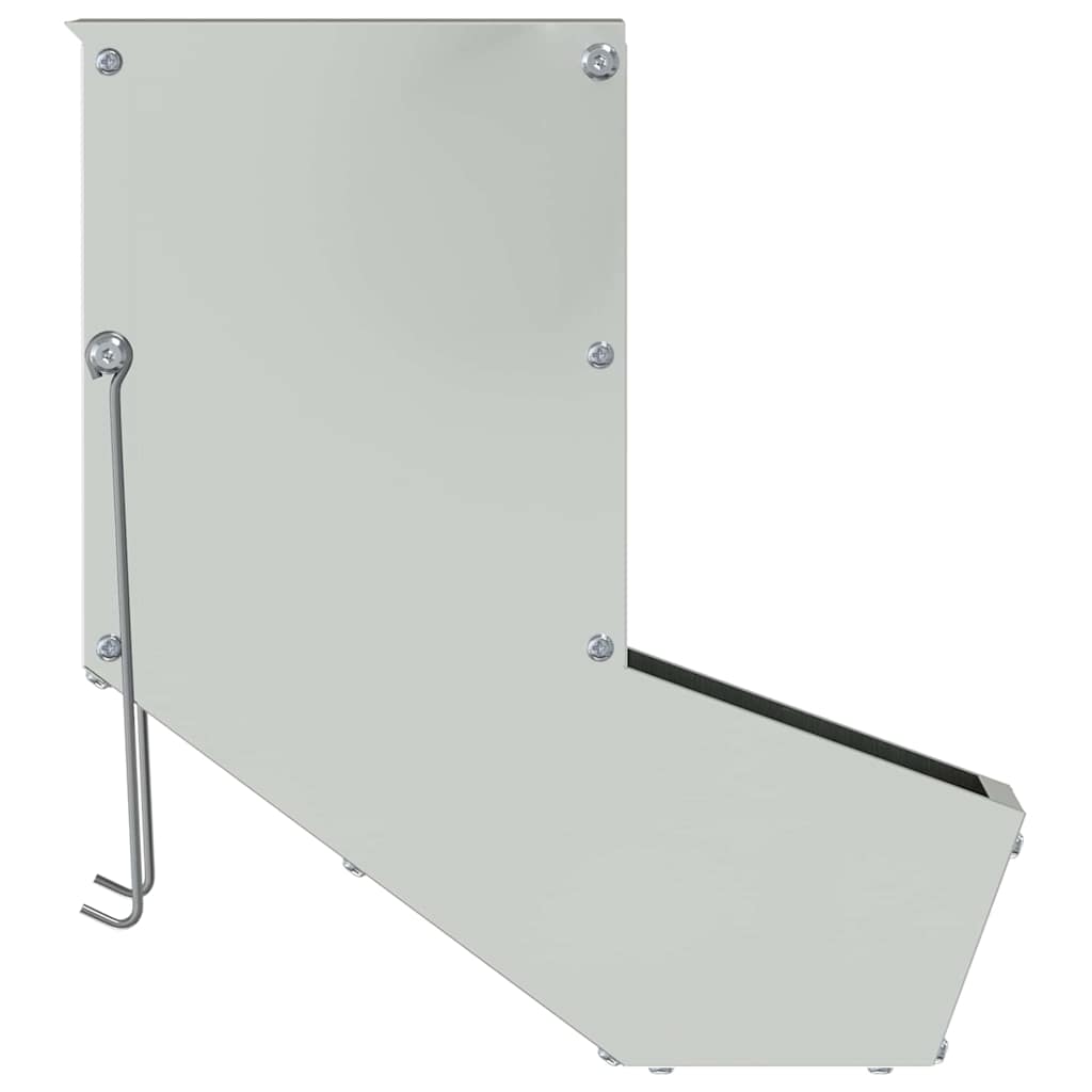 Rabbit Feeder Silver 12.5 x 26 x 28.5 cm Galvanized Steel