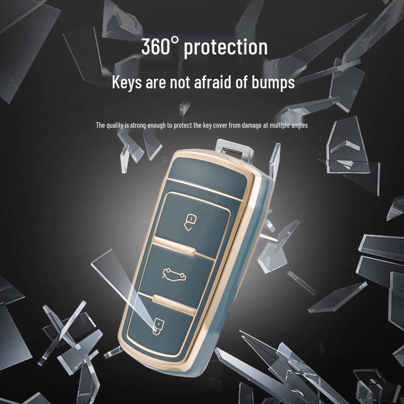 Volkswagen Magotan B7, CC, Passat Variant Key Case for Men & Women - Stylish Shell with Buckle