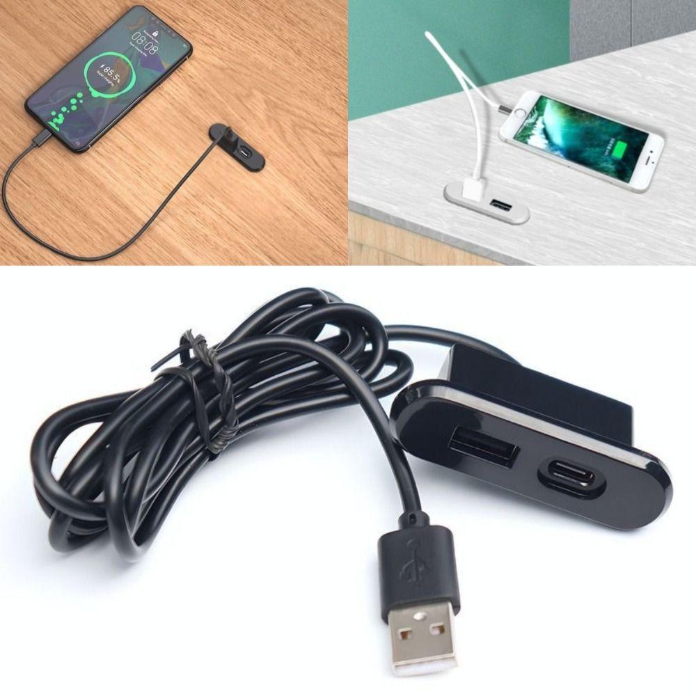 Мини-адаптер для зарядки на рабочий стол Зарядное устройство USB TYPE-C Настольная сетевая розетка Настольная USB-розетка для дома