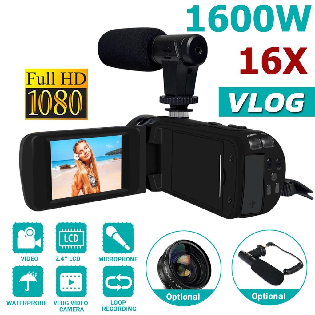 16MP Professional 1080P HD Camcorder Video Camera Night Vision  IPS HD Camera 18X Digital Zoom Camera With Mic 2.4 Inches