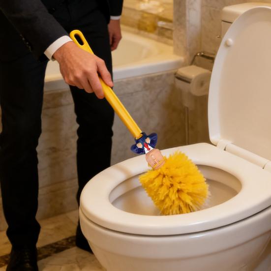 1/2 шт. Туалетная щетка с длинной ручкой, Декор в виде мультяшной куклы, Щетка для чистки ванной комнаты с подставкой, Юмористический декор для ванной комнаты